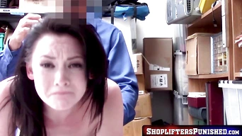 ShopliftersPunished.com - Teen theft suspect rides a big dicked cop like a pornstar to avoid jail time