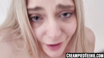 CreampiedTeenie.com - Aften Opal's pussy creampied after a sex sesh