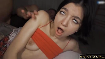 RUTHLESS POUNDING Skinny Teen Slut cant believe whats Happening Madison Quinn