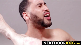 NextDoorXXX.com - Interracial bareback sex with Jackson Cooper and David Rose in a passionate encounter