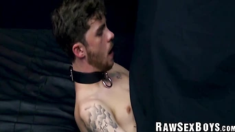 Big dicked stud Logan Carter raw breeds a tight asshole of bottom Scott Bisset