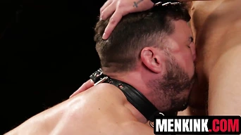 Vander Pulaski is restrained and edged by hunky Jeremiah Cruze