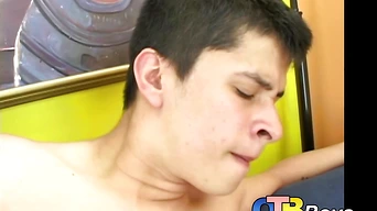 Young Latino butt banged by big dicked lover