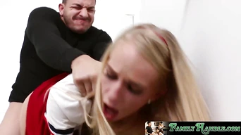 FamilyHandle.com - -Censored- Erika Devine fucks her hung stepbro after a sloppy blowjob