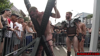 Cass Bolton flogged and DOUBLE ANAL fucked in public!