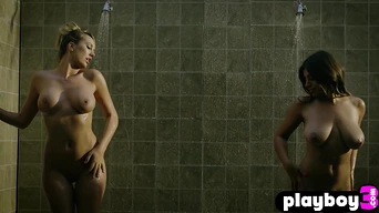 Amazing workout with beautiful big ass babes and hot blonde coach Sarati