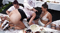 Hairy Waitress Gets Ass Fucked