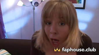 Horny teenager in black pantyhose tightly holds her diminutive tits, and her puss is aching for this thick XXX!