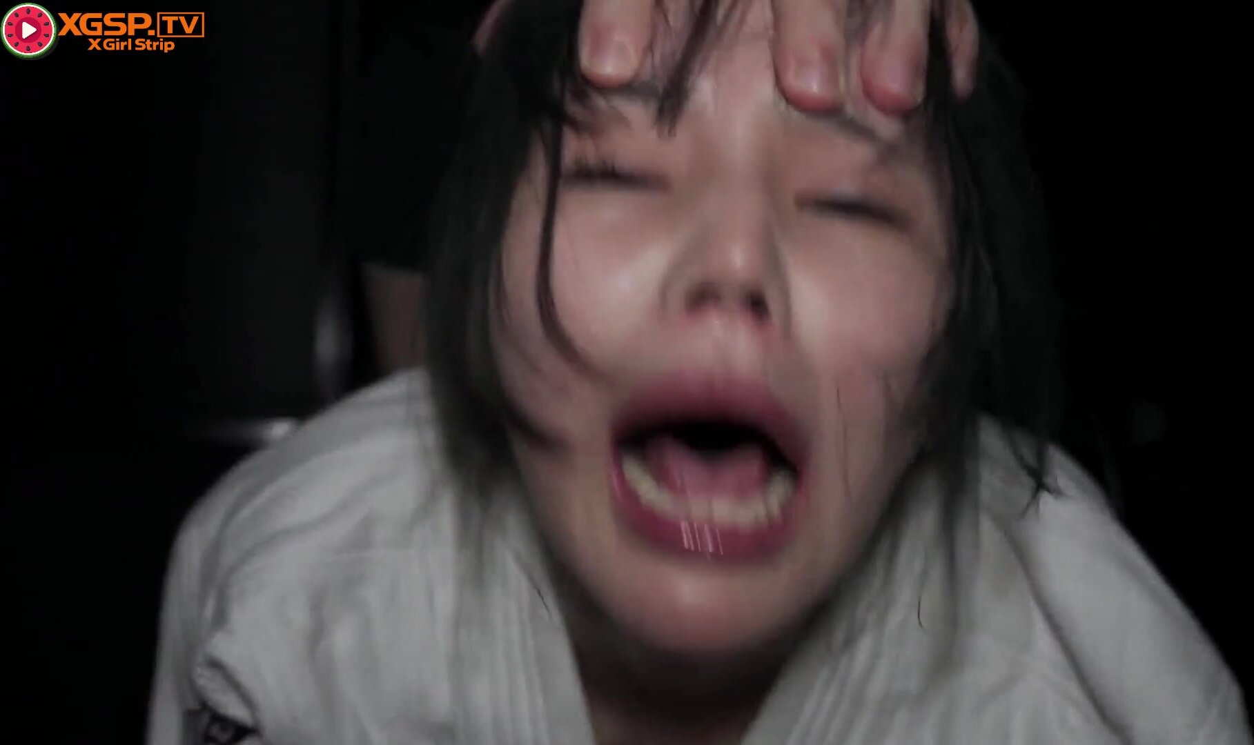 Asian Slut Surrounded by Cocks Deepthroats & Gets Face-Fucked Hard