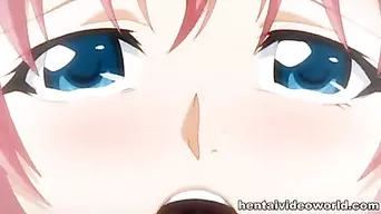 Sexy anime girl fucked with dildo and with rod