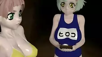 Sexy 3d hentai with nice tits hot fight with monster