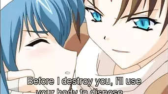 Lesbians hentai threesome hard fucked