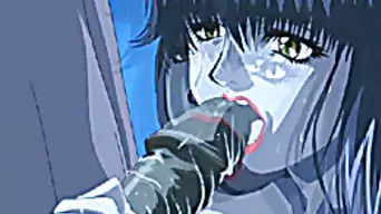 Hentai girl sucking big black cock and facial cum